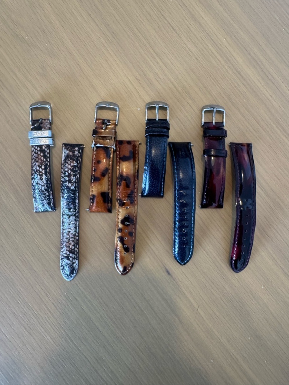 Michele Mixed Leather Watch Strap (4 full sets)